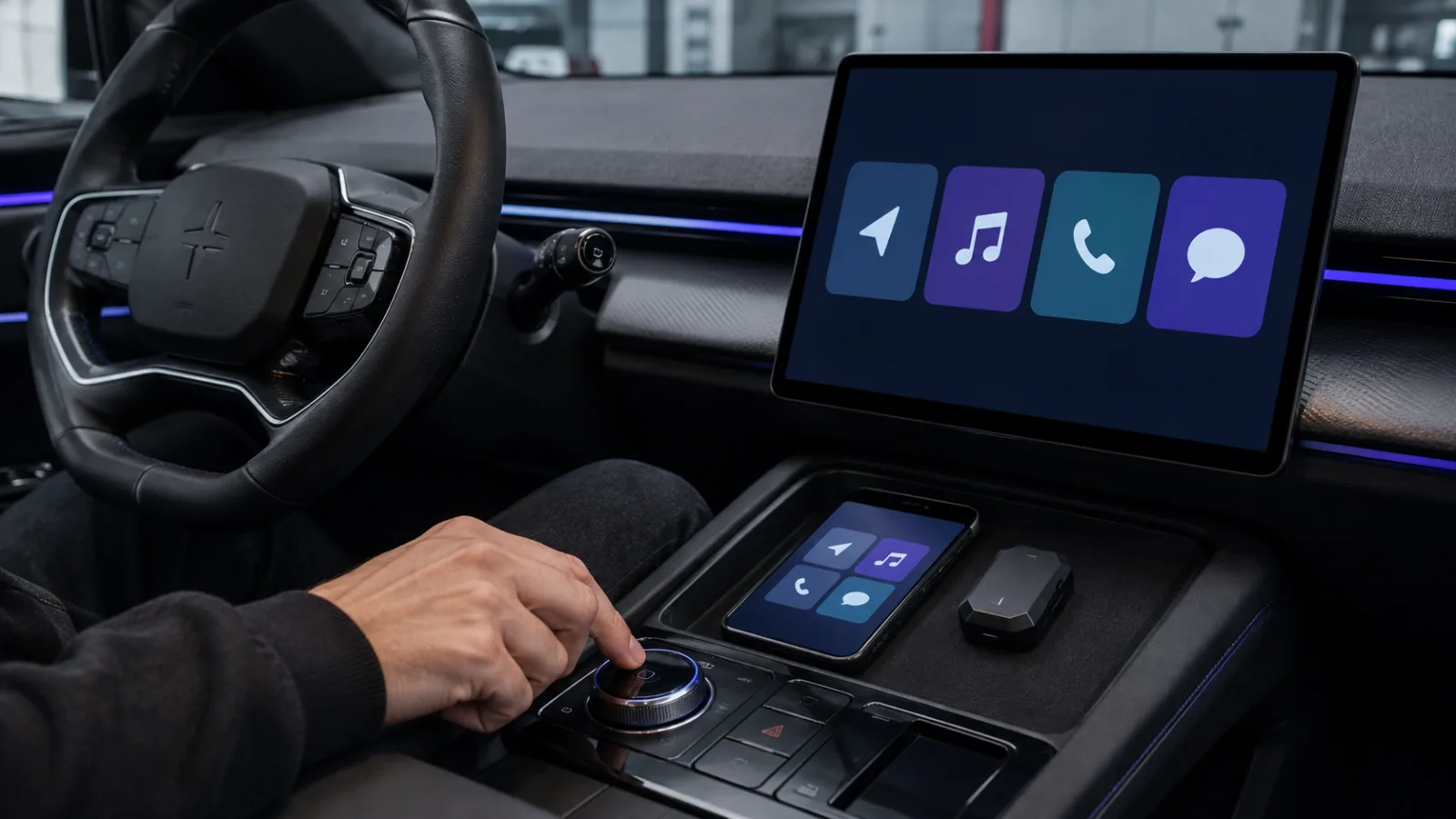 Как управлять CarPlay в автомобиле: поясняющая иллюстрация