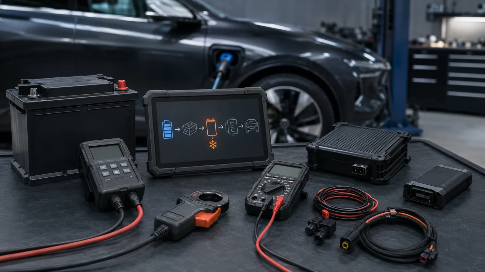 12V система: питание электроники — пояснение EVRULI 12V система: питание электроники: поясняющая иллюстрация