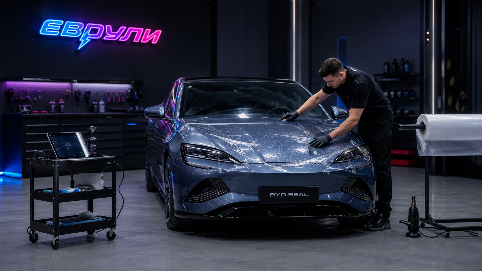 Оклейка антигравийной пленкой BYD