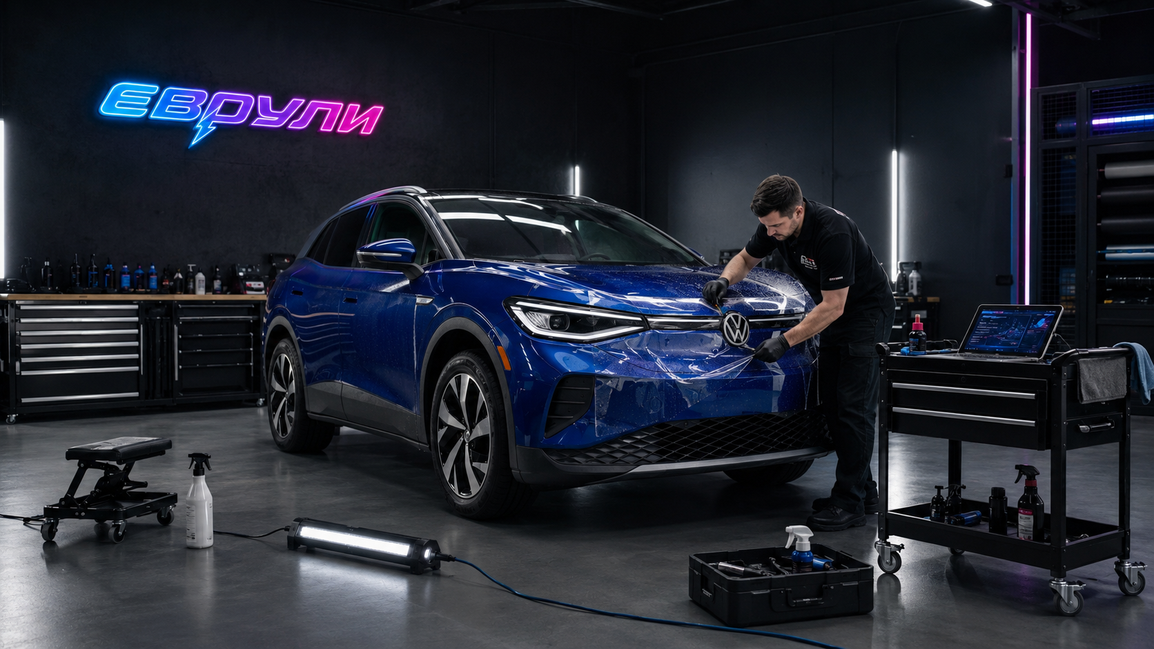 Оклейка антигравийной пленкой Volkswagen