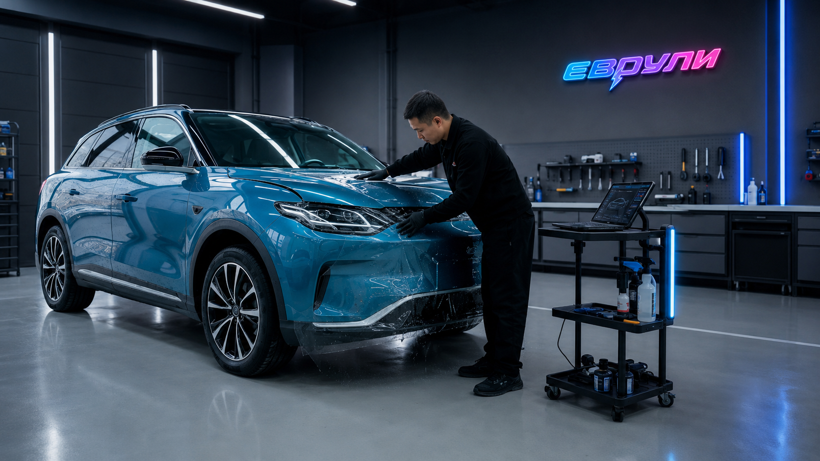 Оклейка антигравийной пленкой Leapmotor